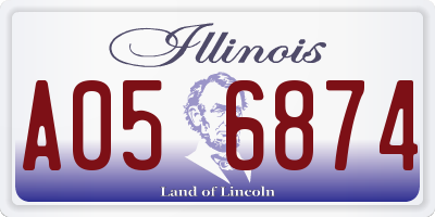 IL license plate A056874