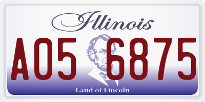 IL license plate A056875