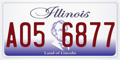 IL license plate A056877