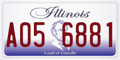 IL license plate A056881
