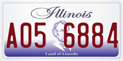 IL license plate A056884