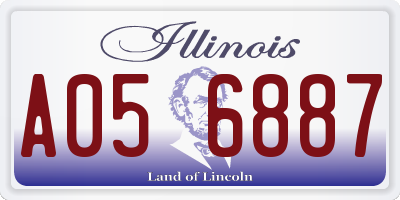 IL license plate A056887