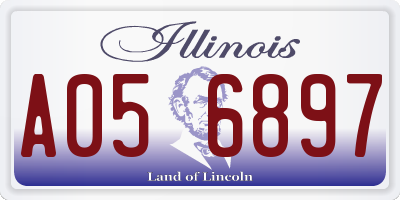 IL license plate A056897