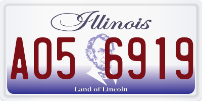 IL license plate A056919
