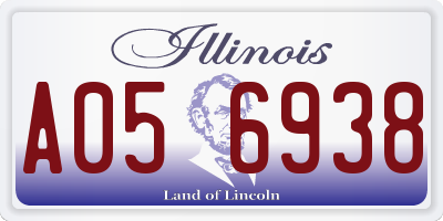 IL license plate A056938
