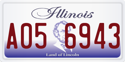 IL license plate A056943
