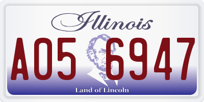 IL license plate A056947