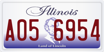 IL license plate A056954