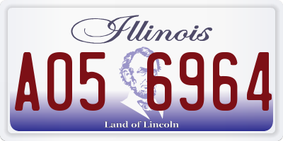 IL license plate A056964