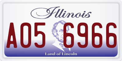 IL license plate A056966