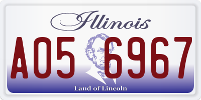 IL license plate A056967