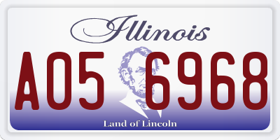 IL license plate A056968