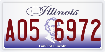 IL license plate A056972