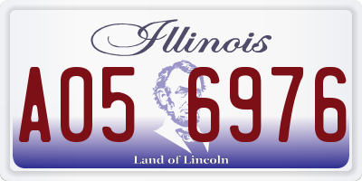 IL license plate A056976