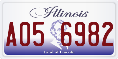 IL license plate A056982