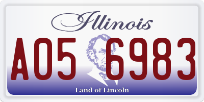 IL license plate A056983