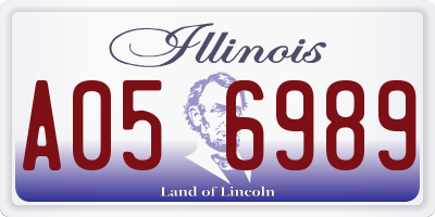 IL license plate A056989