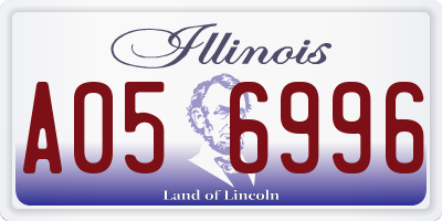 IL license plate A056996