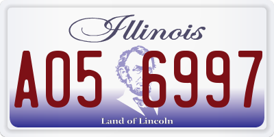 IL license plate A056997
