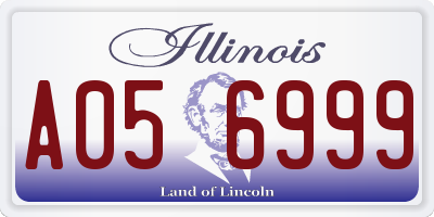 IL license plate A056999