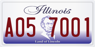 IL license plate A057001
