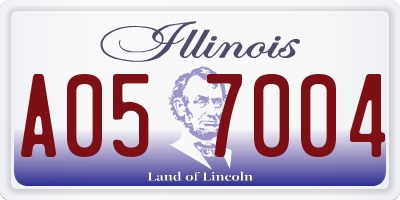 IL license plate A057004