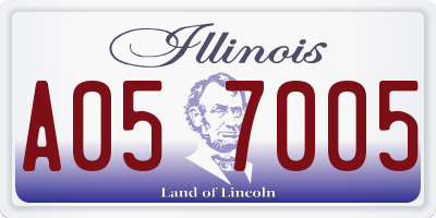 IL license plate A057005