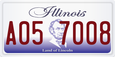 IL license plate A057008