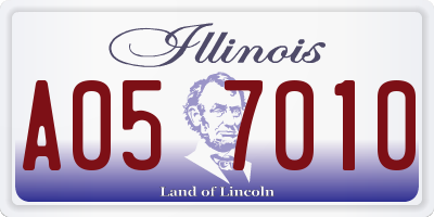 IL license plate A057010