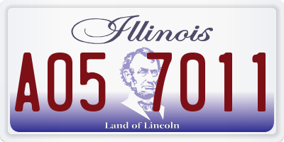 IL license plate A057011