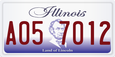 IL license plate A057012