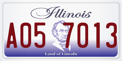 IL license plate A057013