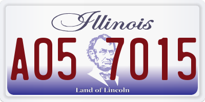 IL license plate A057015
