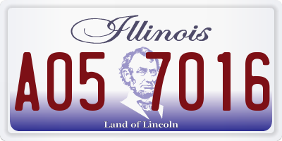 IL license plate A057016