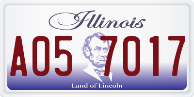 IL license plate A057017