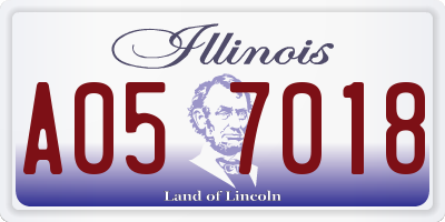 IL license plate A057018