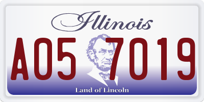IL license plate A057019