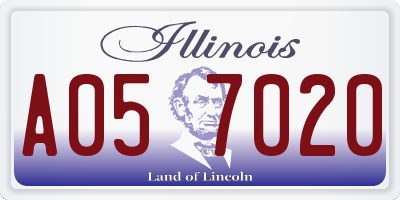 IL license plate A057020