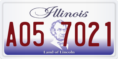 IL license plate A057021