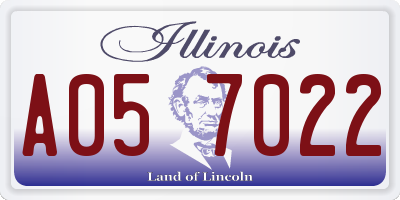 IL license plate A057022