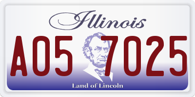 IL license plate A057025