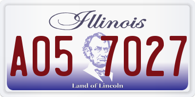 IL license plate A057027