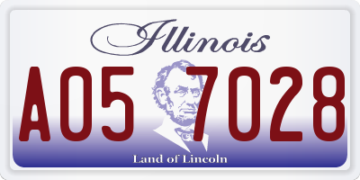 IL license plate A057028