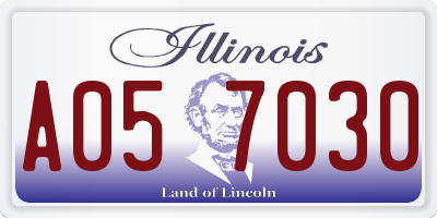 IL license plate A057030