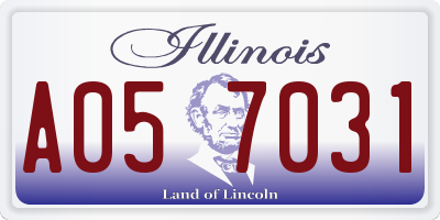 IL license plate A057031