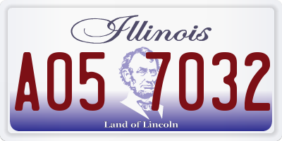 IL license plate A057032