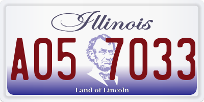IL license plate A057033