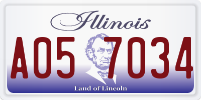 IL license plate A057034