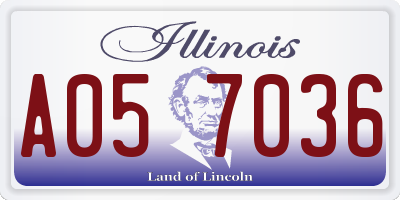IL license plate A057036