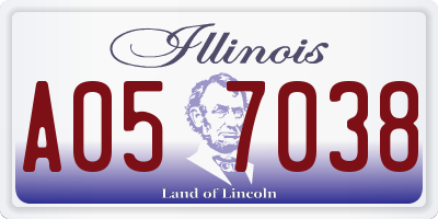 IL license plate A057038